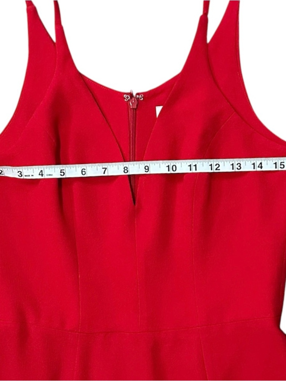 Dress the Population Iris Slit Crepe Gown Floor Length Red Size Medium - Picture 8 of 15